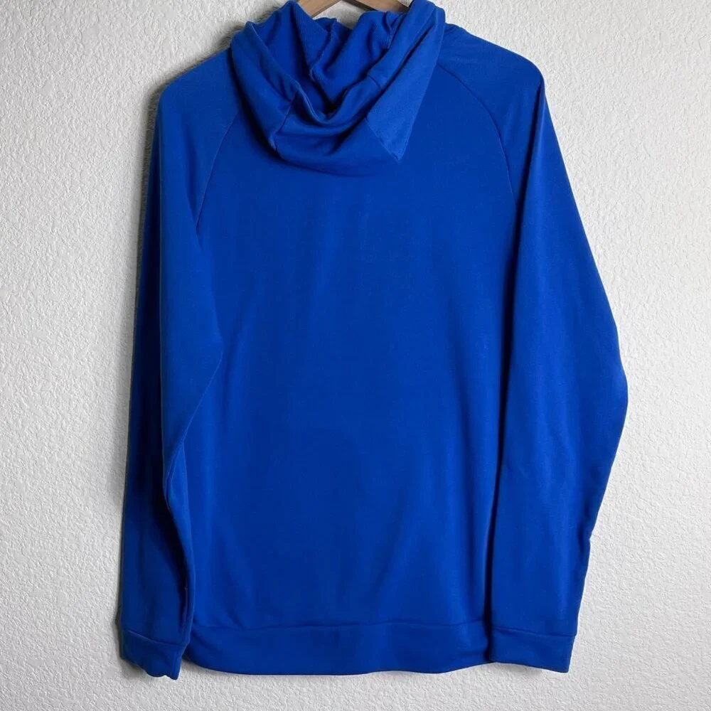 Nike Blue Hoodie with White Swoosh – Women’s Medium